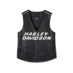 Harley‑Davidson Leather Men Vest Men’s Factory 97004‑24VM front view