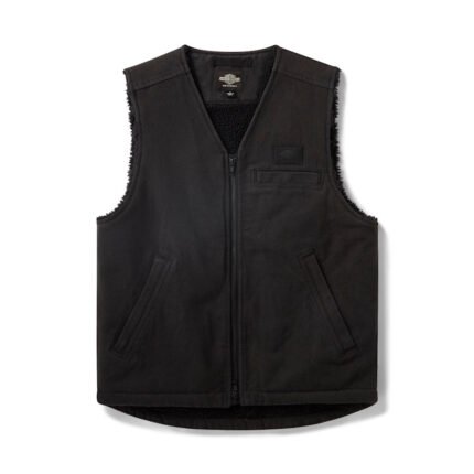 Best Vest Originals Union Canvas Vest Harley-Davidson 96036-26CM heavyweight canvas sherpa lined biker vest