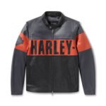 Harley-Davidson Men's Black Leather Jacket 97017-25VM front view