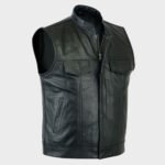 Premium biker leather vest – best leather vest for men