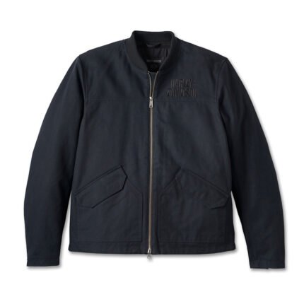 Men wearing H-D Flex Layering System Bomber Riding Jacket 98125-23VM styled with casual biker outfit