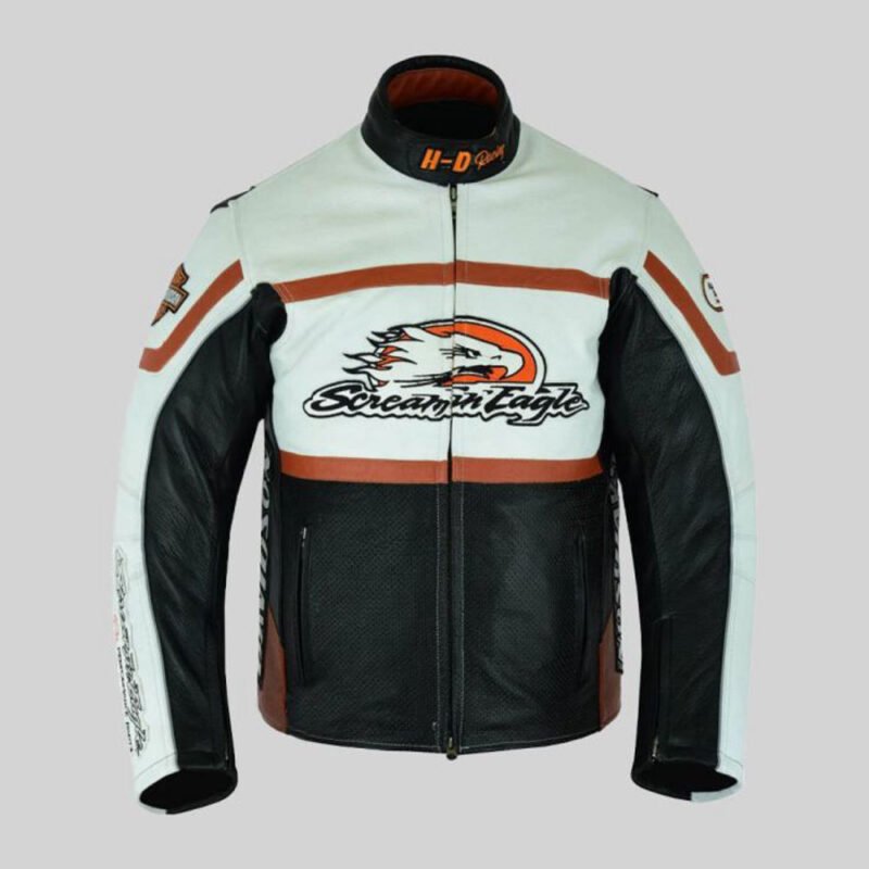 Harley Davidson Raceway Screamin Eagle top leather jacket for men