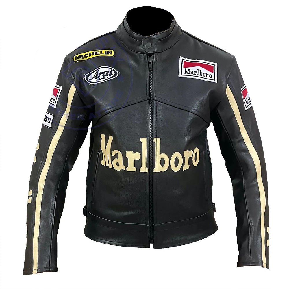 1_imresizer (7) Biker leather jacket – Marlboro vintage rare racing motorcycle jacket in premium leather
