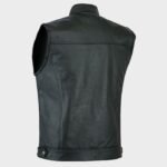 Best Men Leather Vest | Anarchy Motorbike Flick Leather Vest - Image 2