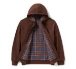 Hoodie with Plaid Lining by Harley-Davidson® | Men’s Zip Hoodie Black/Brown - Image 4