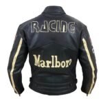 Marlboro Biker Leather Jacket Vintage Rare Racing Motorcycle Leather Jacket - Image 3