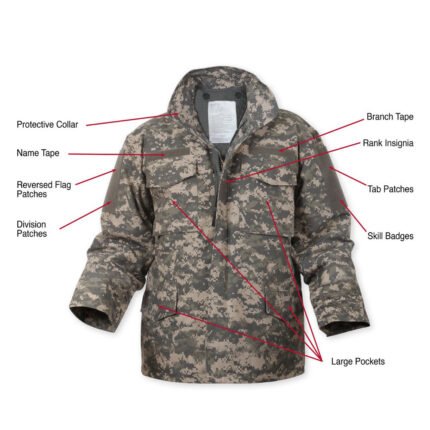 Camo jacket Rothco M-65 Field Jacket in ACU Digital Camo with removable liner