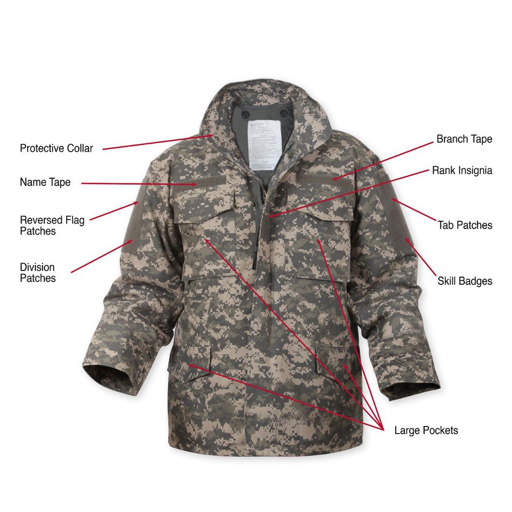 3_imresizer Camo jacket Rothco M-65 Field Jacket in ACU Digital Camo with removable liner