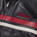 Mens Handmade Indian Motorcycle Genuine Cowhide Leather Freeway Biker Jacket - Image 5