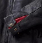 Mens Handmade Indian Motorcycle Genuine Cowhide Leather Freeway Biker Jacket - Image 6