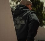 Hoodie with Plaid Lining by Harley-Davidson® | Men’s Zip Hoodie Black/Brown - Image 9