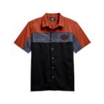 Men Shirt Copperblock 99080-20VM Harley-Davidson black biker short sleeve shirt