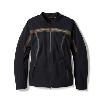 Women wearing waterproof jacket H-D textile riding jacket with armor protection and reflective safety features