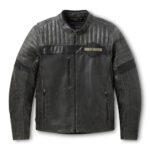 Interior view showing D3O Ghost armor pockets in top quality leather jacket Men's Passing Link III 98001-26VM