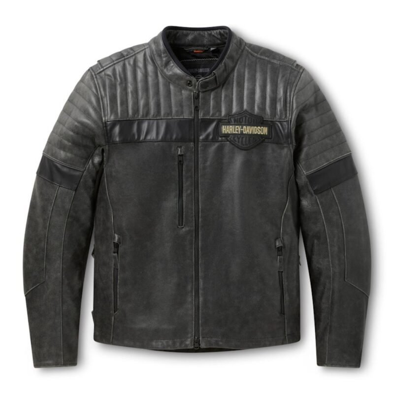 Interior view showing D3O Ghost armor pockets in top quality leather jacket Men's Passing Link III 98001-26VM
