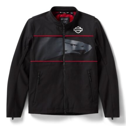 Soft Shell Riding Jacket Men’s Screamin’ Eagle 97103-26VM wind-resistant motorcycle jacket for touring and daily riding protection