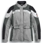 Waterproof Riding Jacket Harley-Davidson Women’s Vanocker Gray 98134-20VW durable all-weather motorcycle riding gear for women